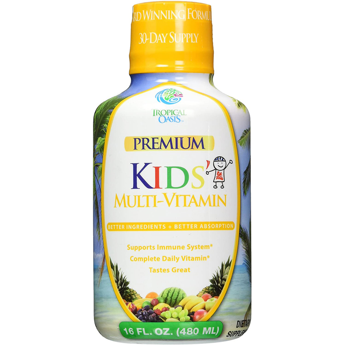 Tropical Oasis Kids Multi Vitamin Liquid 16 Oz