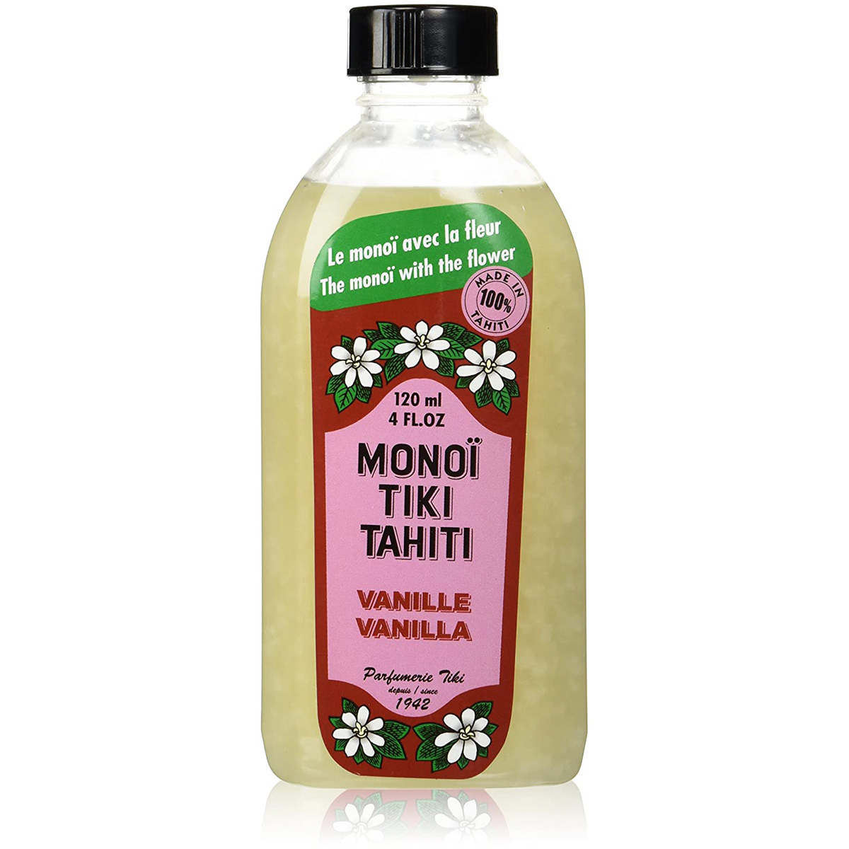Monoi Tiki Tahiti Vanilla Coconut Oil 4 Oz