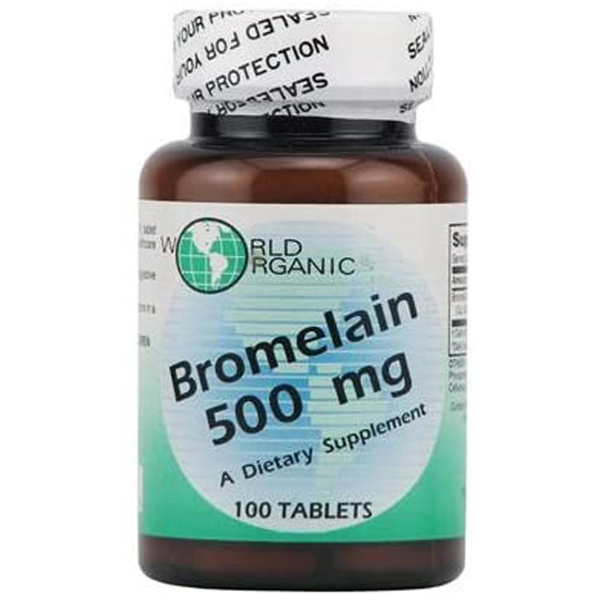 World Organic Bromelain 500 Mg Dietary Supplement 100 Tablets Capsules