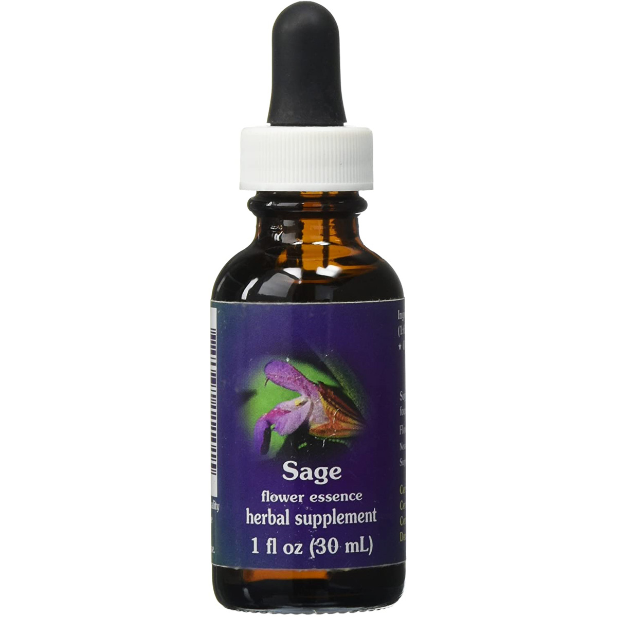 Flower Essence Services Sage Herbal Supplement Dropper 1 Fl Oz 30 Ml