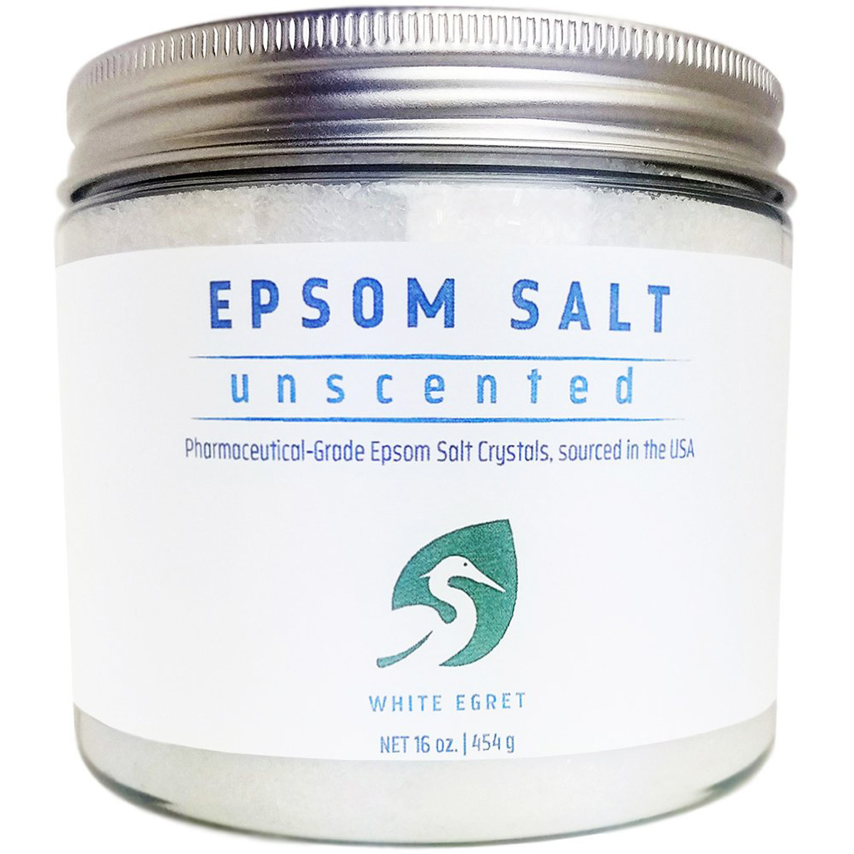 White Egret Epsom Salt Unscented 16 Oz