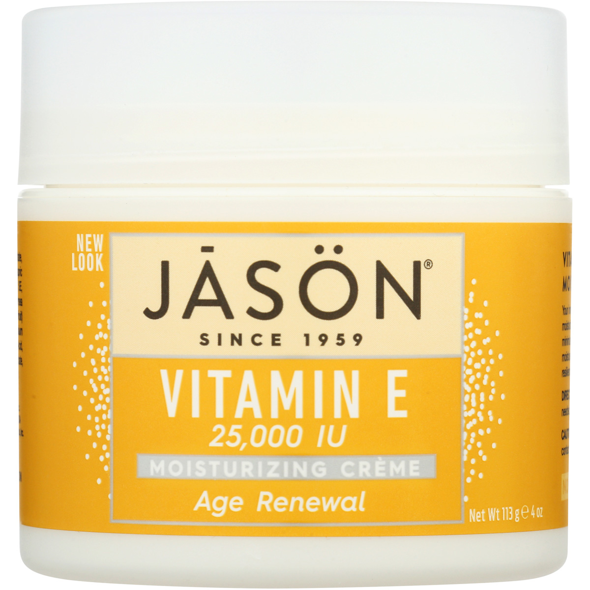 Jason natürliches Vitamin E 25000 I.E. Feuchtigkeitscreme Alterserneuerung 4 Oz. - Bild 2 von 3