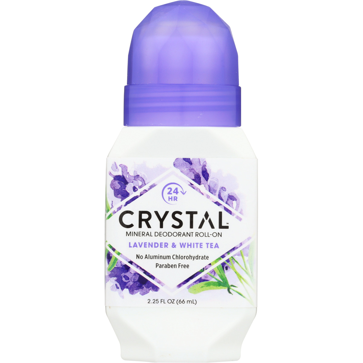 Crystal Mineral Deodorant Roll On Lavender & White Tea 2.25 Oz - Picture 2 of 2