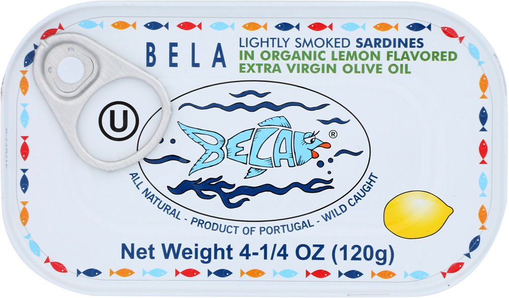 Bela-Olhao leicht geräucherte Sardinen in nativem Olivenöl Zitrone 4,23 Oz. - Bild 2 von 5