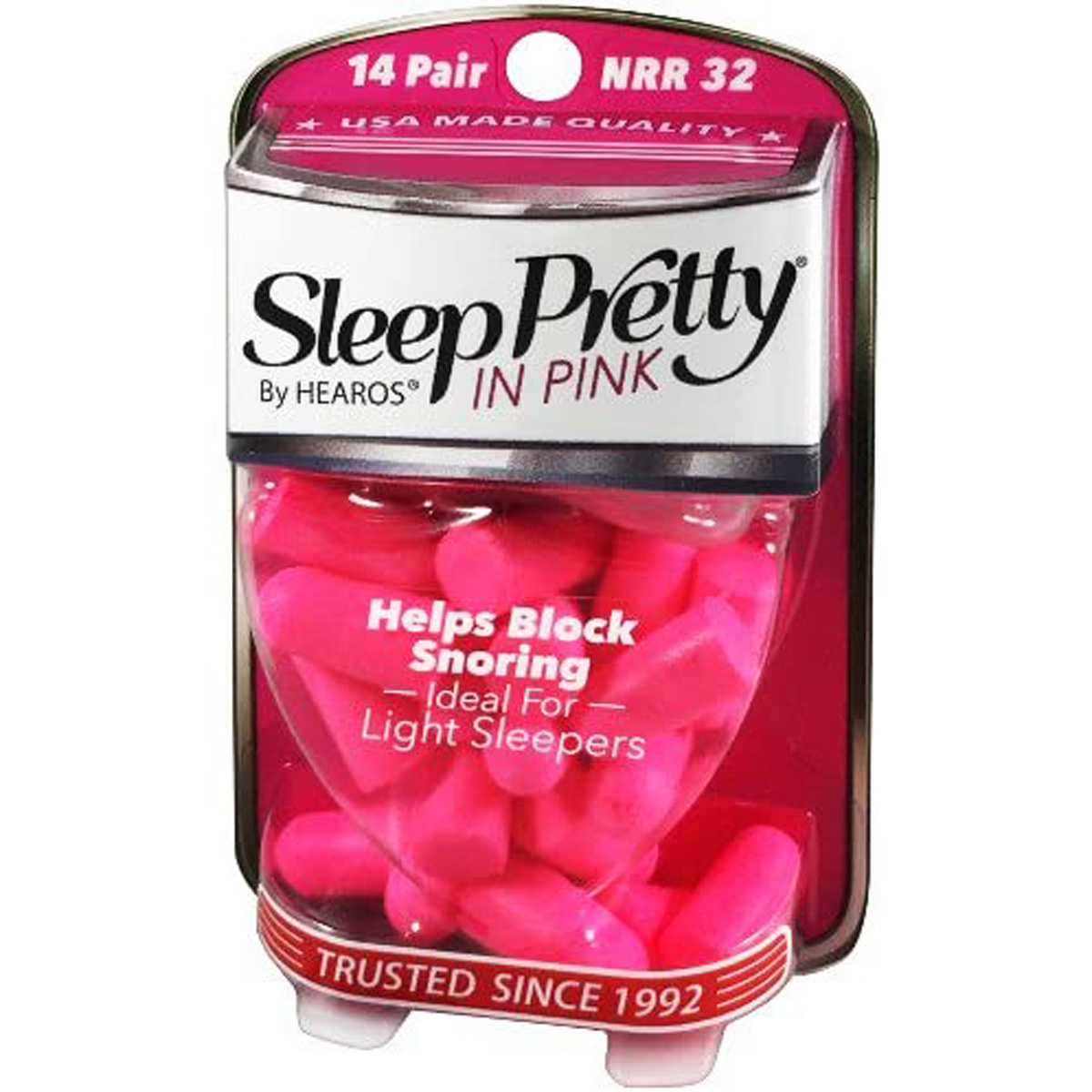 Hearos Sleep Pretty In Pink Women'S Ear Plugs Silky Soft 14 Pairs - Picture 2 of 2