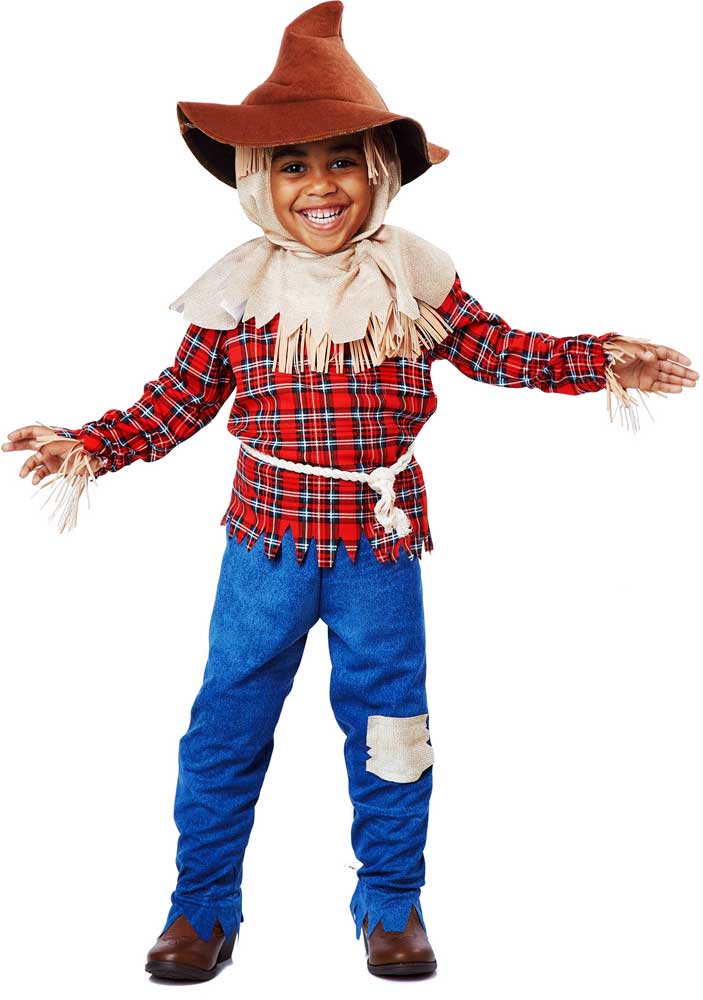 Halloween Harvest Time Spooky Straw Hat Scarecrow Classic Costume Child ...