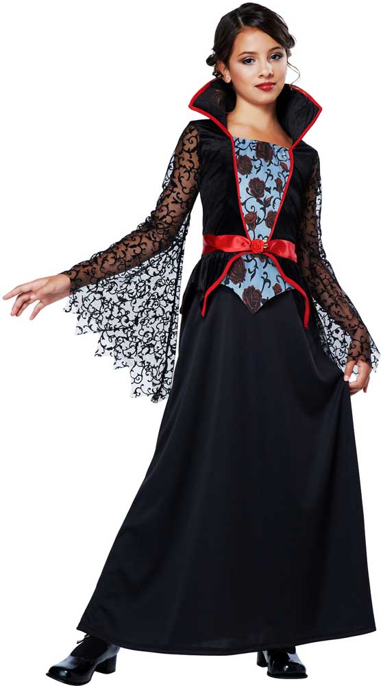 Bride Of Dracula Countess Victorian Rose Lace Dress Vampire Costume ...