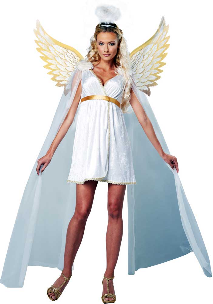 Heavenly Radiant Angel Messenger Of God Halloween Costume Outfit Adult