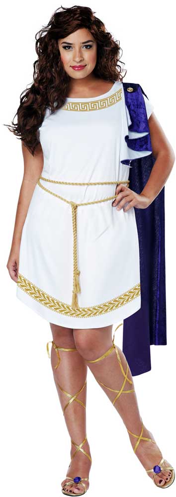 Classic Grecian Toga Dress Egyptian Greek Roman Costume Adult Women Plus Size 