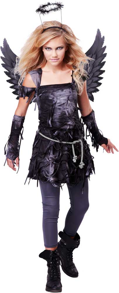 Dark Underworld Revenant Rebel Fallen Angel Halloween Costume Tween ...