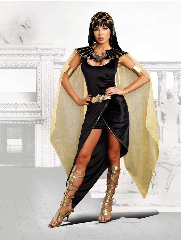Sexy Cleopatra Pharaoh Queen Dress Outfit Egyptian Roman Costume Adult Women