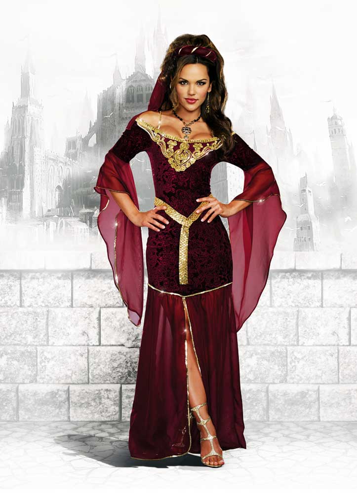 Sexy Medieval Fair Maiden Velvet Gown Dress Renaissance Costume Adult Women Ebay