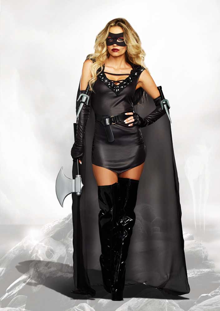 Alluring Executioner Masked Assassin Babe Medieval And Gothic Costume 