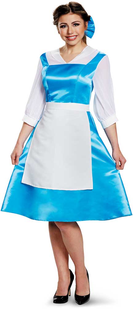 Licensed Disney Beauty And The Beast Belle Blue Dress Adult Women ...