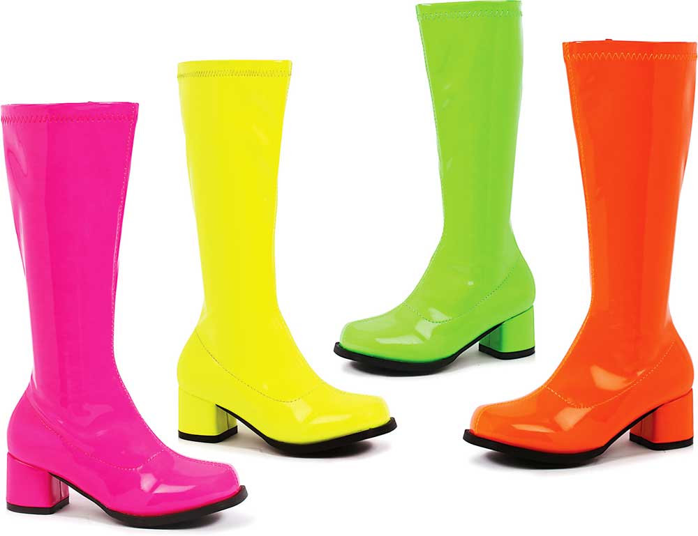 knee high neon boots