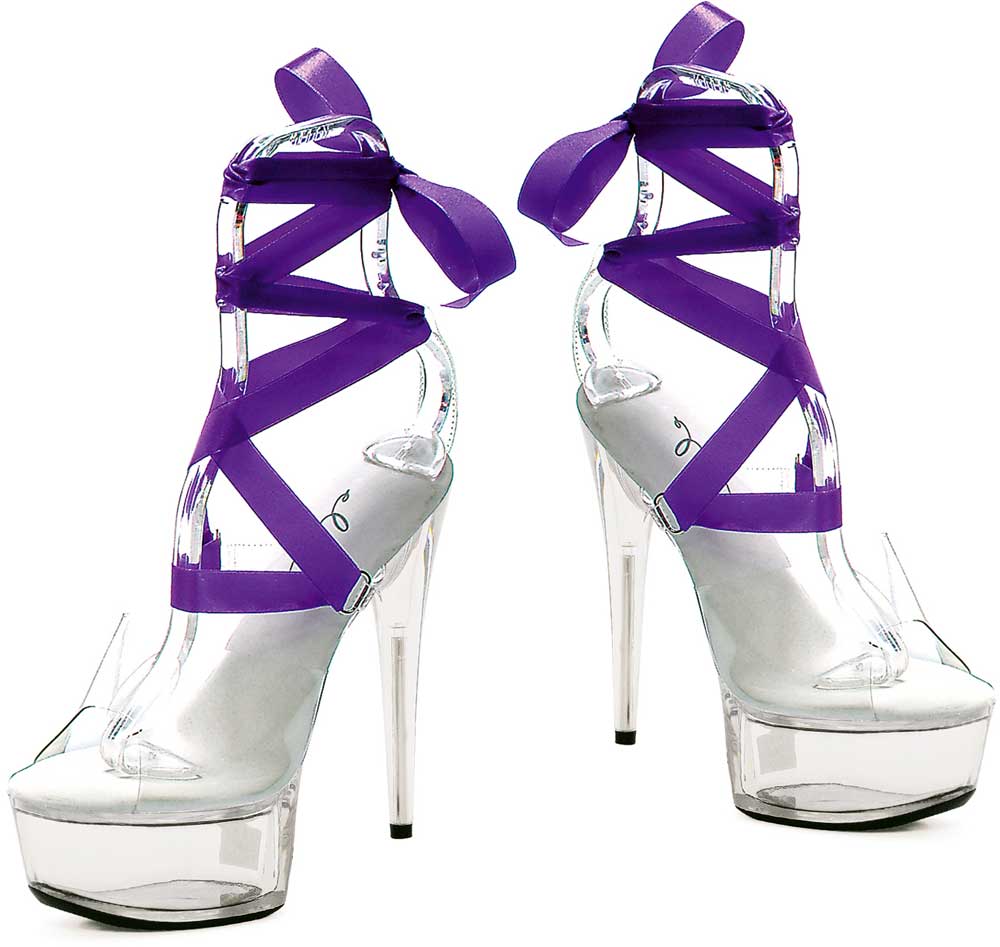 Sexy Dancer Ribbon Lace Platform Stilettos Stripper High Heels Shoes ...
