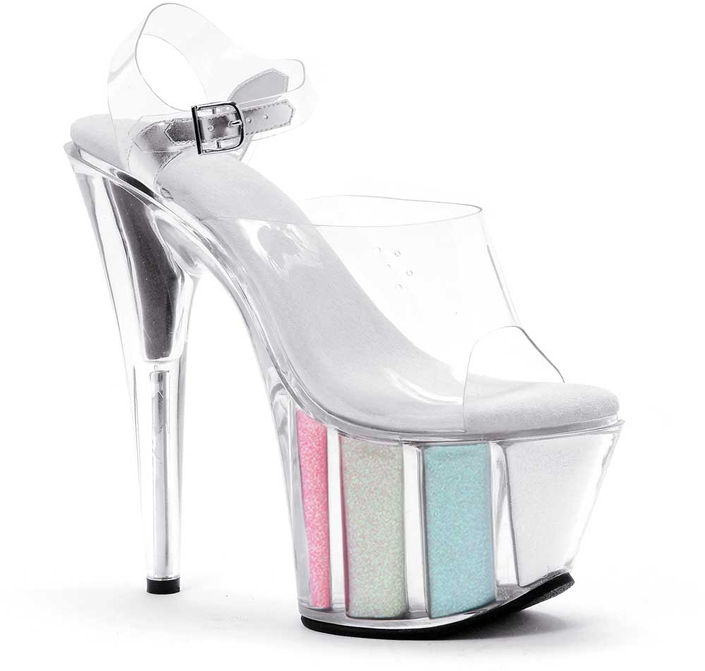 ankle strap sparkly heels