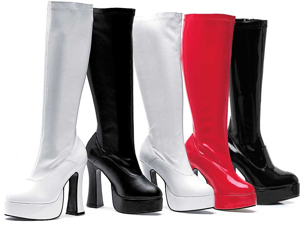Sexy Inner Zipper Platforms Knee High Go Go Dancer Heels Boots Shoes ...