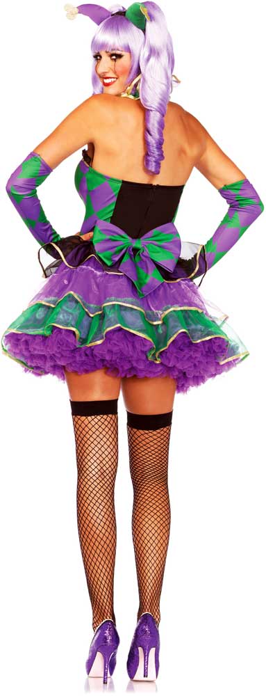 Sexy Party Girl Jester Fat Tuesday Dress Outfit Mardi Gras Costume Adult Women Ebay