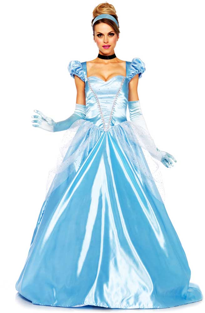 Disney's Cinderella Storybook Movie Satin Dress Fairy Tales Costume ...