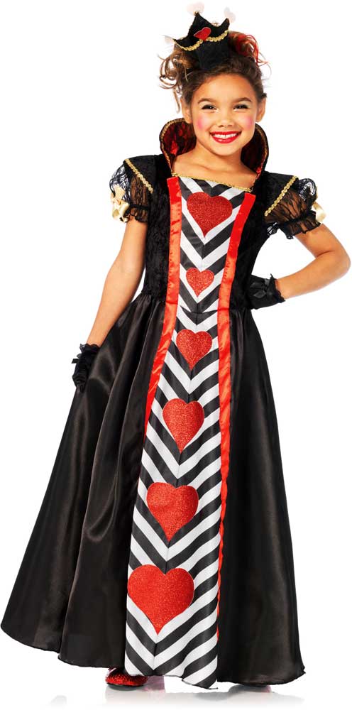 Cute Wonderland Royal Queen Of Hearts Dress Gown Fairy Tales Costume ...