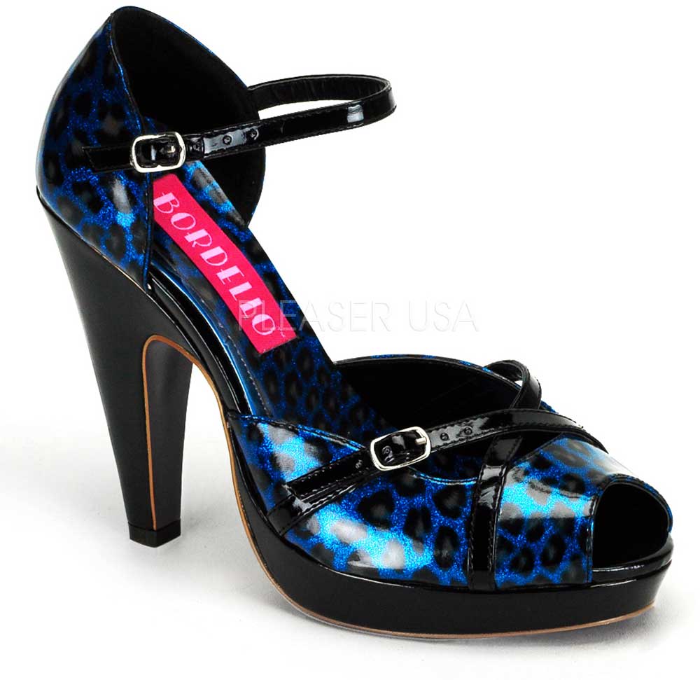 Hot Cheetah Leopard Print D'Orsay Peep Toe Platform High Heels Shoes ...