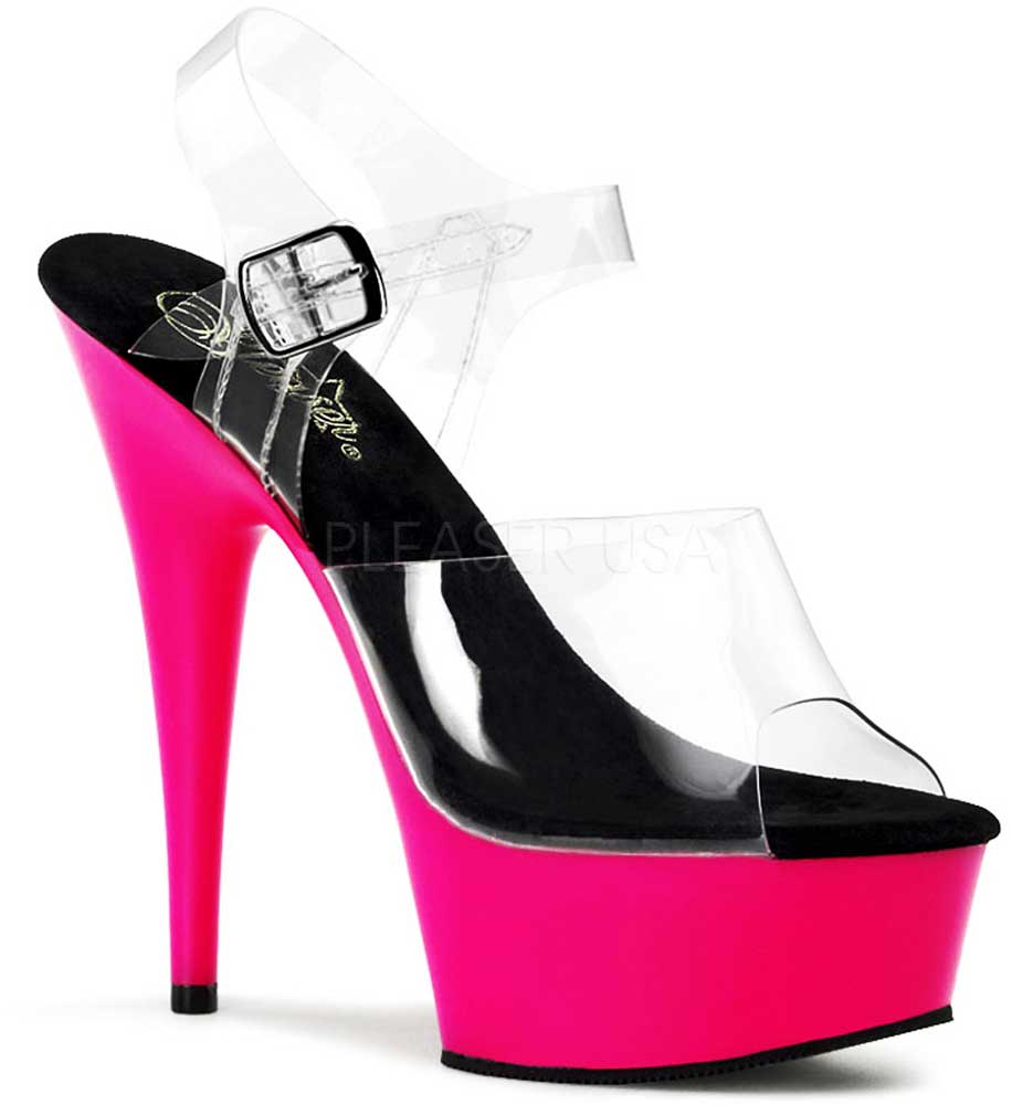 Neon Light High Up Platform Stiletto Clear Ankle Strap High Light Heels Schuhes Adult Damens 50255e Neon Light High Up Platform Stiletto Clear Ankle Strap High Light Heels Schuhes Adult Damens 50255e