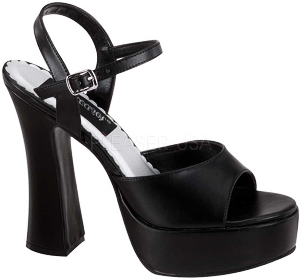 woman open toe chunky high heel ankle strap sandals