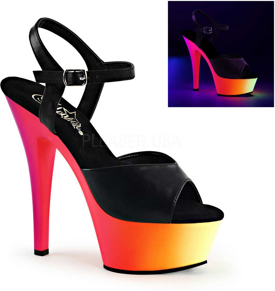 neon wide fit heels