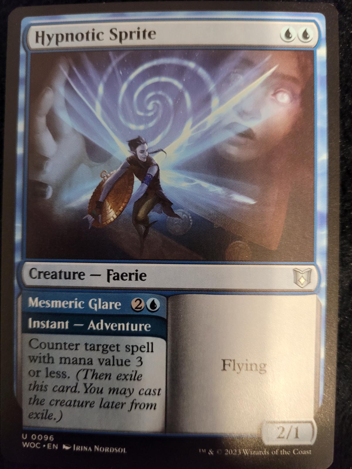 Hypnotic Sprite // Mesmeric Glare #96 Magic Wilds of Eldraine Commander