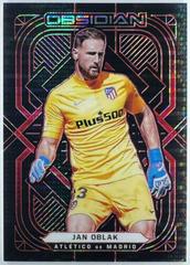 Jan Oblak [Electric Etch Red Pulsar] Soccer Cards 2021 Panini Obsidian Prices