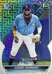 Junior Caminero [Mega Box Mojo Refractor] #BCP-61 Baseball Cards 2023 Bowman Chrome Prospects Prices