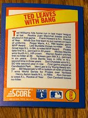 Ted Leaves With Bang Baseball Cards 1989 Score Magic Motion Trivia A Year to Remember Prices