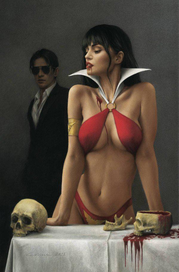 Vampirella Dracula Rage [Celina Virgin] #2 (2023) Comic Books Vampirella Dracula Rage