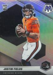 Justin Fields [Silver] #304-V Football Cards 2021 Panini Mosaic Rookie Variations Prices