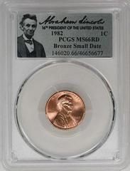 Slabbed | 1982 [SMALL DATE BRONZE] Coins Lincoln Memorial Penny