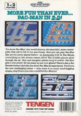 Back Cover | Pac-Mania Sega Genesis