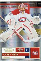 Carey Price [Gold] #31 Hockey Cards 2011 Panini Contenders Prices