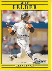 Mike Felder Baseball Cards 1991 Fleer Update Prices