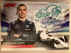 Nicholas Latifi [] #CABS-NL Racing Cards 2022 Topps Formula 1 Clean Air Blue Skies Prices