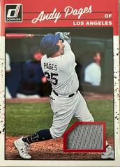 Andy Pages #90M-AP Baseball Cards 2023 Panini Donruss Retro 1990 Materials Prices