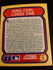 King Carl Loses One Baseball Cards 1988 Score Magic Motion Great Moments in Baseball Prices