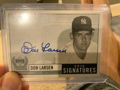 Don Larson Auto 1999 Upper Deck | Don Larsen [Century Collection] Baseball Cards 1999 Upper Deck Century Legends Epic Signatures