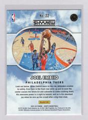 Back | Joel Embiid Basketball Cards 2021 Panini Hoops Skyview