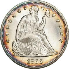 1866 [MOTTO PROOF] Coins Seated Liberty Dollar Prices