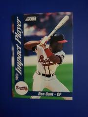 Ron Gant #65 Baseball Cards 1992 Score Impact Players Prices