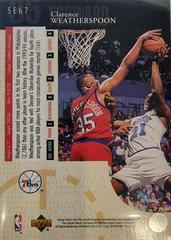 Back Of Card | Clarence Weatherspoon [Special Edition] Basketball Cards 1994 Upper Deck