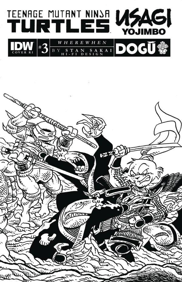 Teenage Mutant Ninja Turtles / Usagi Yojimbo: WhereWhen [Sakai Sketch] #3 (2023) Comic Books Teenage Mutant Ninja Turtles / Usagi Yojimbo: WhereWhen