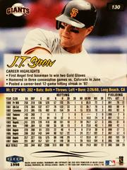 Rear | J.T. Snow Baseball Cards 1998 Ultra