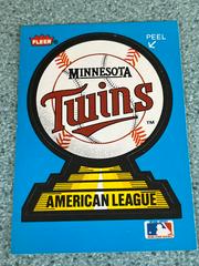 Twins Trophy  | Win! Twins Baseball Cards 1987 Fleer Team Stickers